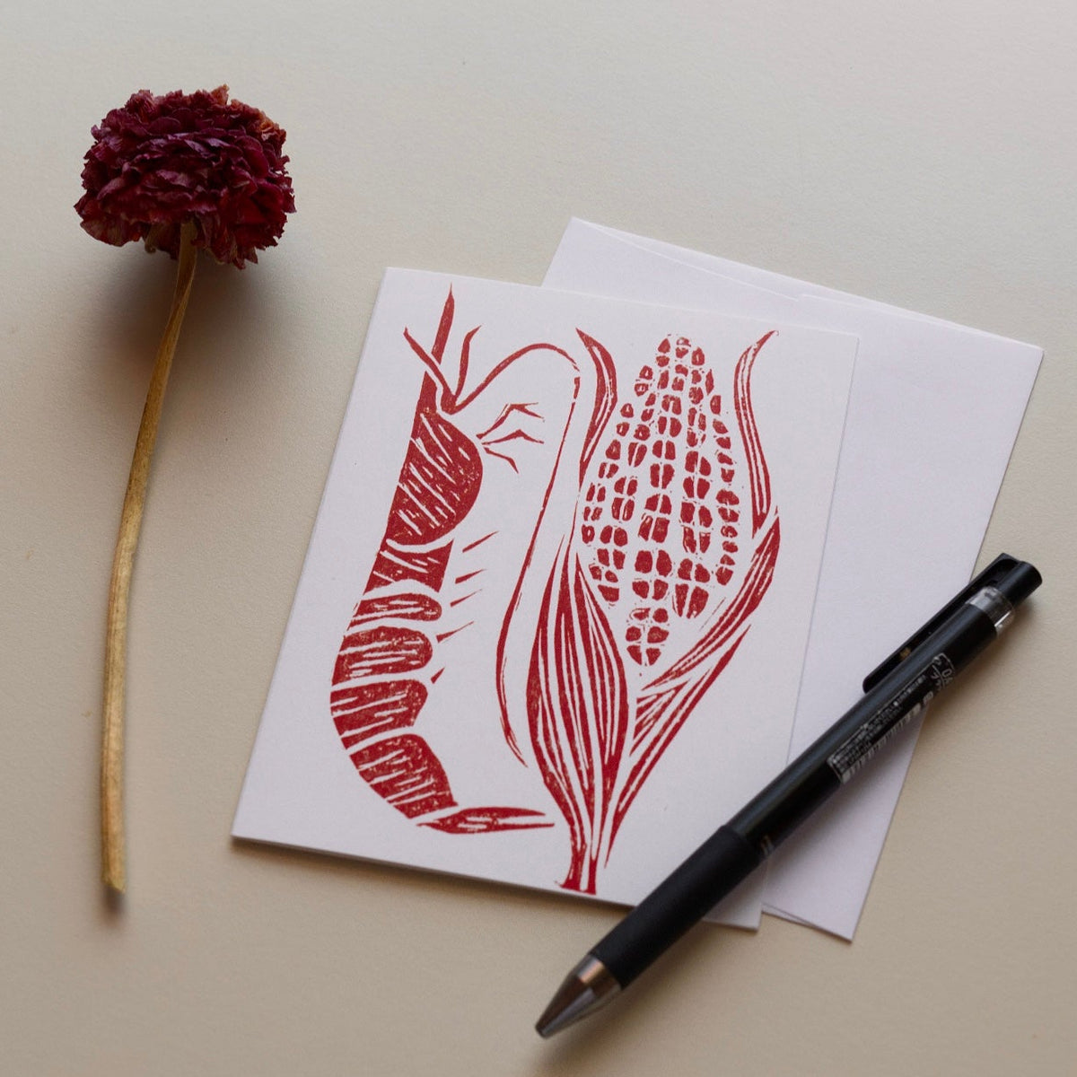 Notecard: Shrimp and Grits