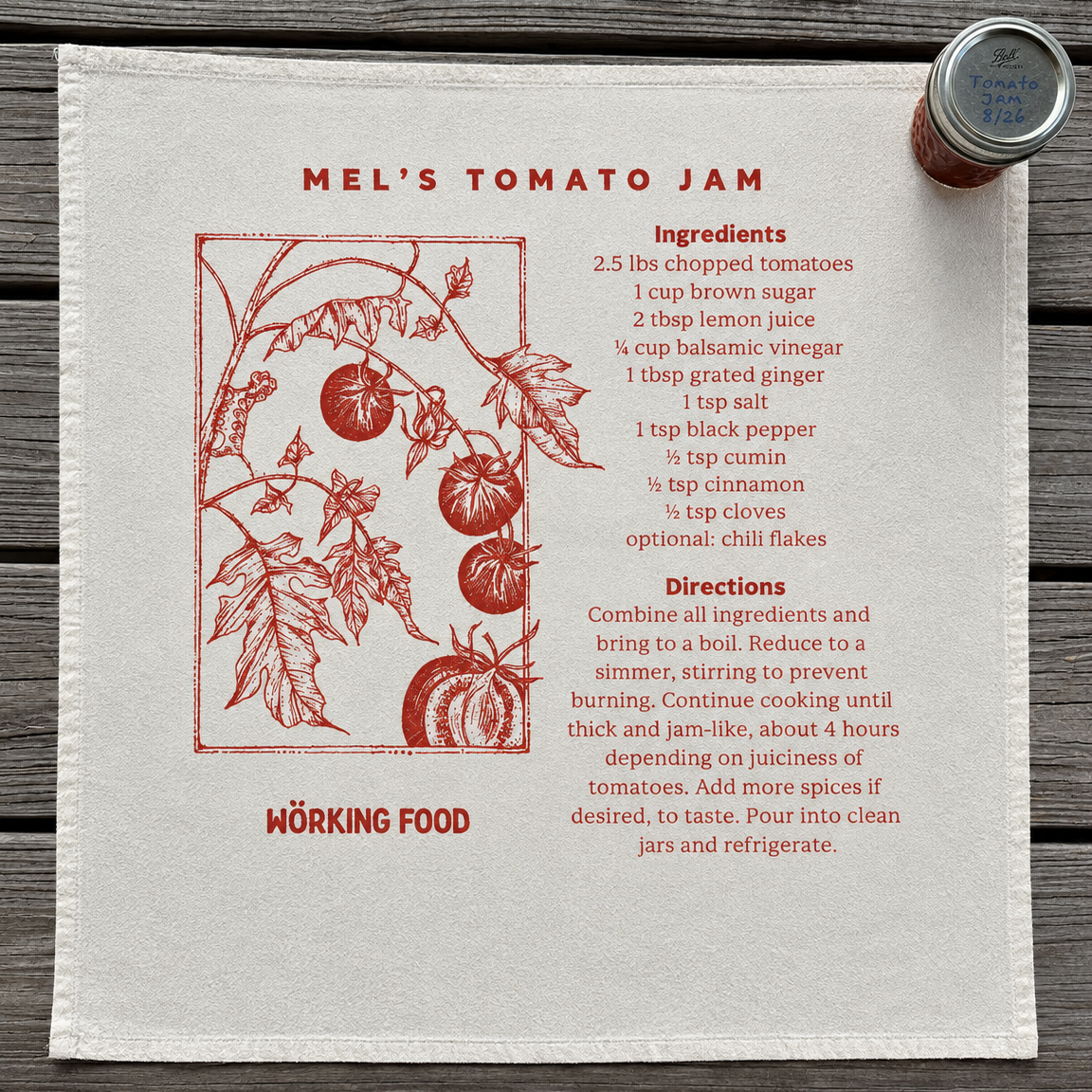 Towels: Tomato Jam Recipe