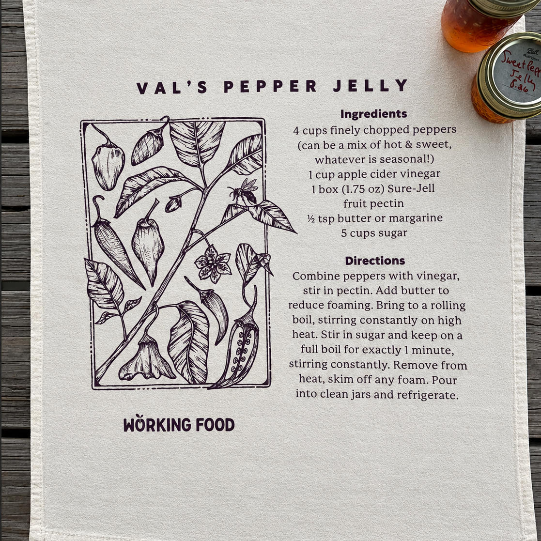 Towels: Val's Pepper Jelly Recipe