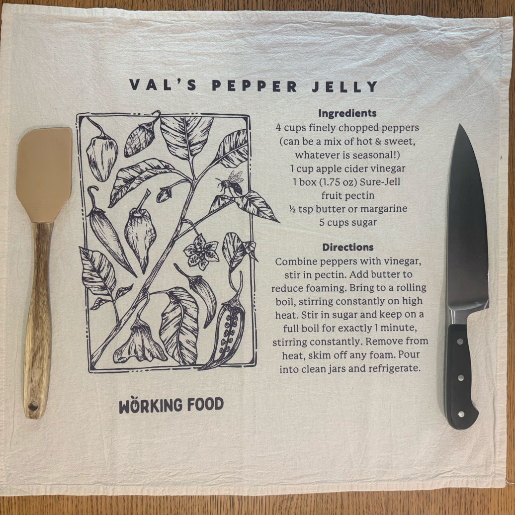 Towels: Val's Pepper Jelly Recipe